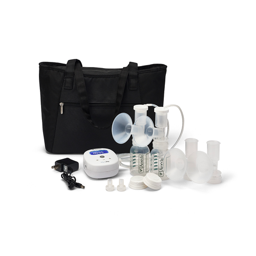 Ameda Mya Joy Double Electric Breast Pump with Large Tote with Milk Storage Bags