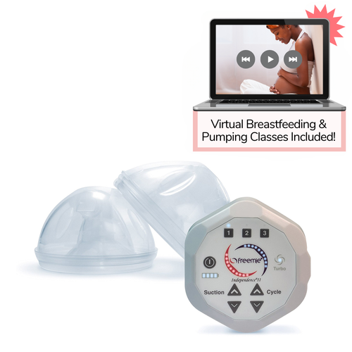 Freemie Independence II Mobile Hands-Free Breast Pump with Lactation Class & Milk Storage Bags