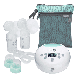 Motif Luna Double Electric Breast Pump with Wet-Dry Bag & Milk Storage Bags