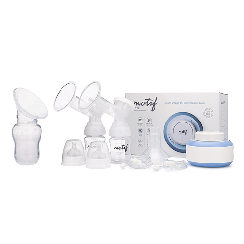 Motif Twist Double Electric Breast Pump with Manual Silicone Breast Pump