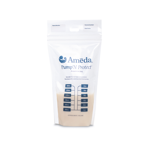 Ameda Pump'N Protect Milk Storage Bags, 6oz (50-Count)