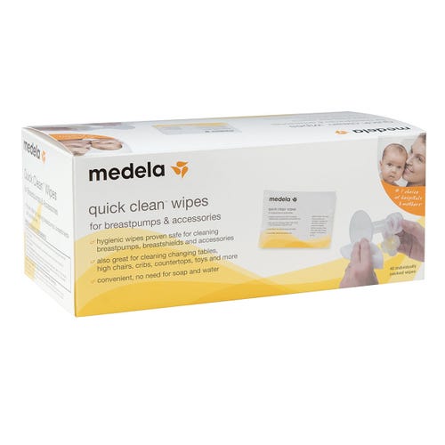 Medela Quick Clean Breast Pump & Accessory Wipes, Individually Wrapped