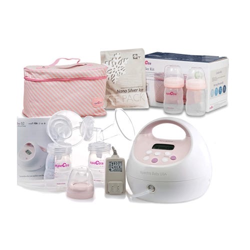 Spectra S2 PLUS Breast Pump with Spectra Cooler Kit with Ice Pack, 2 Bottles