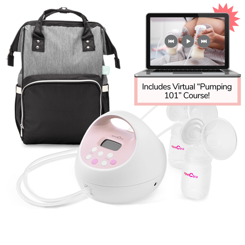 Spectra S2 PLUS Double Electric Breast Pump with AFBP Sydney Breast Pump Backpack with Lactation Course & Milk Storage Bags