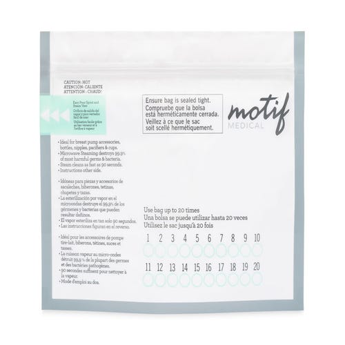 Motif Micro Steam Sterilizer Bags - 7 Count