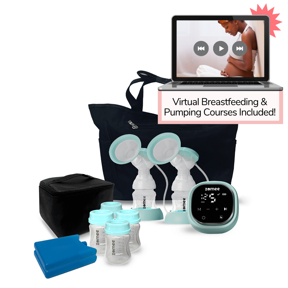Zomee Z2 Double Electric Breast Pump with Tote, Cooler Set, Lactation