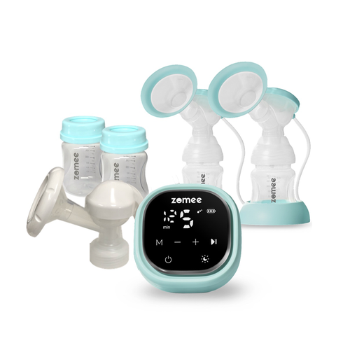 Zomee Z2 Double Electric Breast Pump with Manual Pump Converter