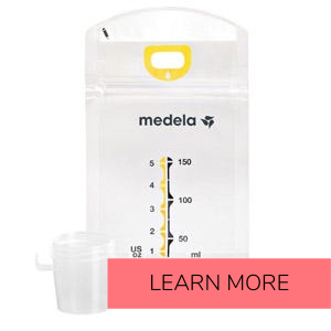 The Medela Pump and Save breast milk bag, one of our best storage bags.