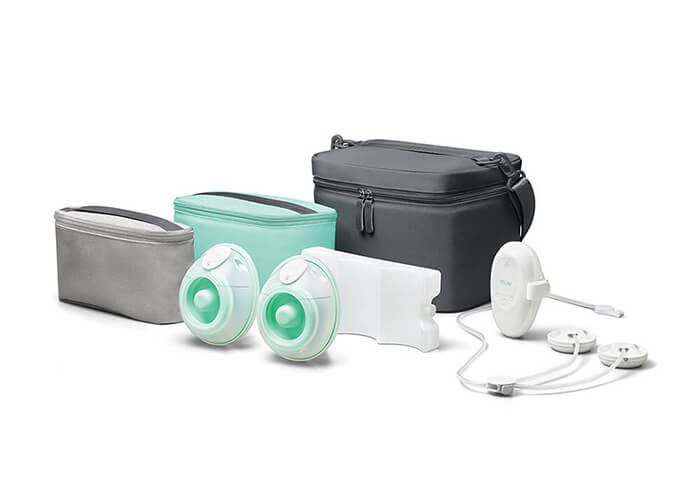 Elvie Stride Double Electric Breast Pump with CoolCarry Breastpump Bag 