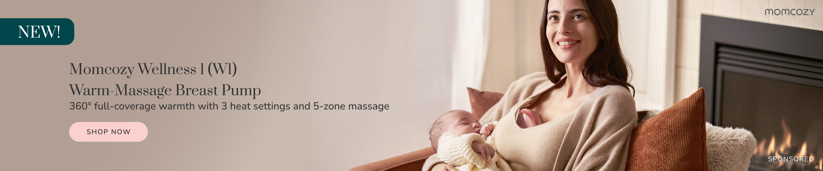 Momcozy Wellness 1 Warm-Massage Wearable Breast Pump