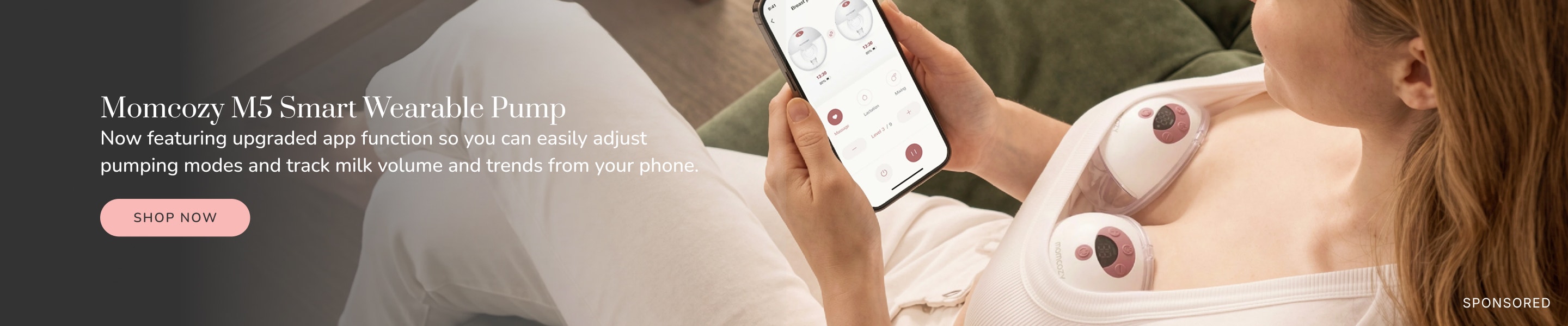 Momcozy M5 Smart Wearable Breast Pump