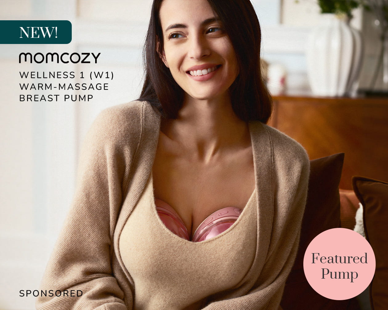 Momcozy W1 Warm-Massage Wearable Breast Pump
